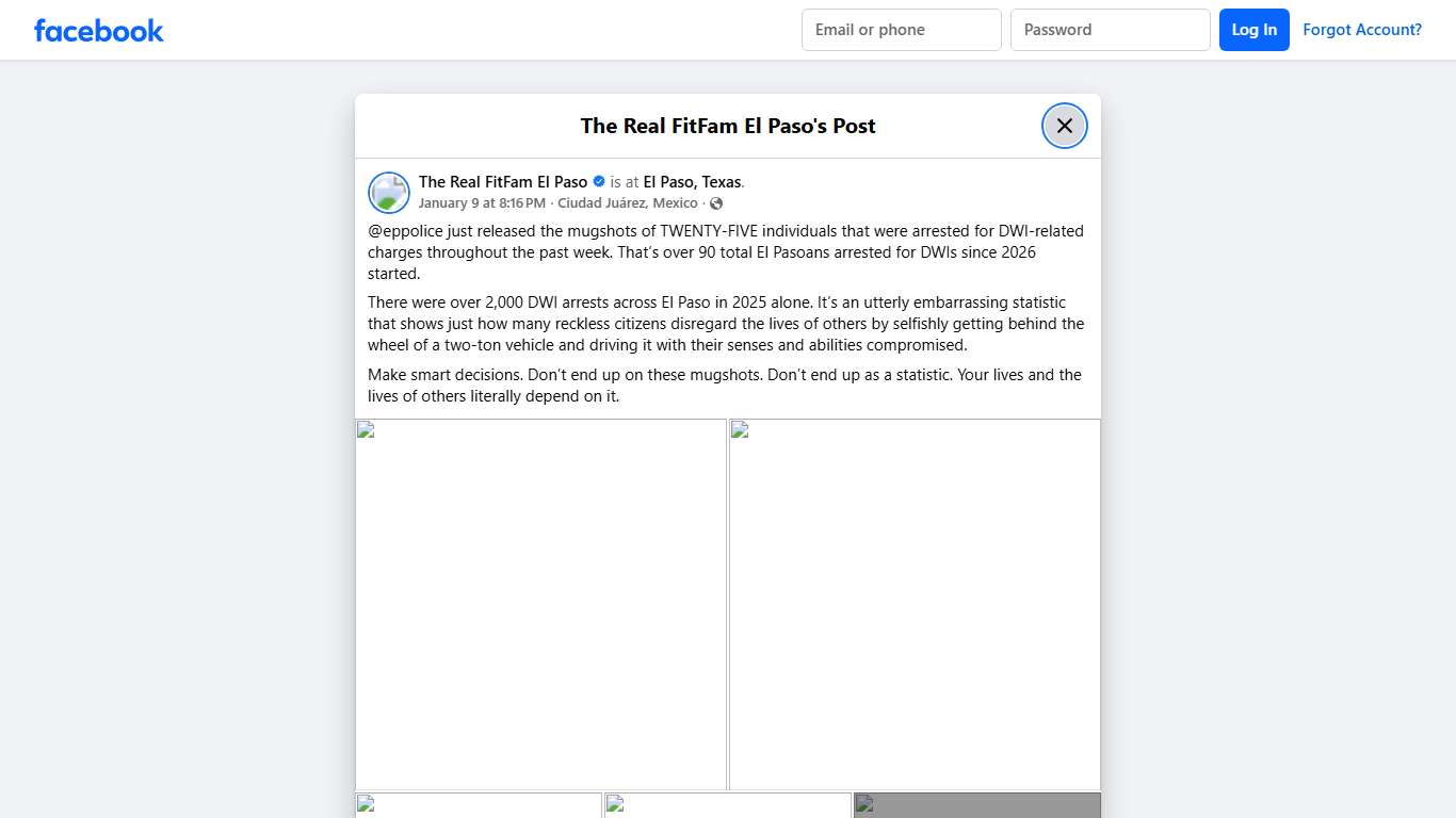 @eppolice just released the... - The Real FitFam El Paso Facebook